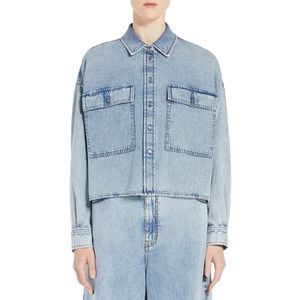 Zemira denim boxy shirt