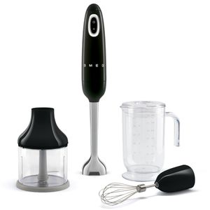 Frullatore a immersione nero con accessori