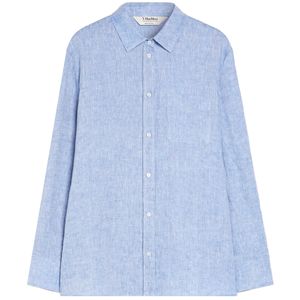 Camicia Elise azzurra in lino