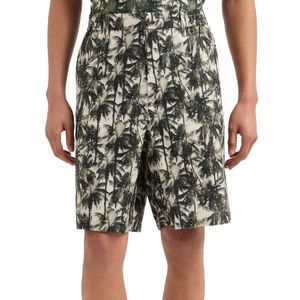 Bermuda in cotone con stampa all over
