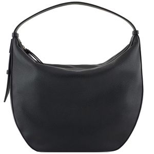 Black Hobo Bag with Zip