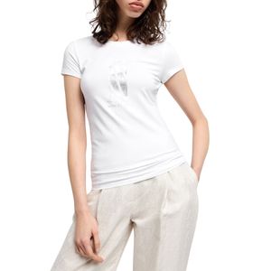 T-shirt slim fit bianca con logo