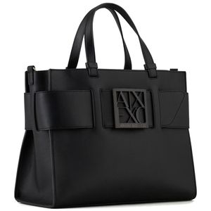 Tote bag grande con doppi manici e tracolla