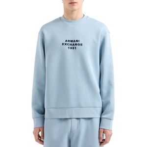 Felpa girocollo in cotone con logo sul petto
