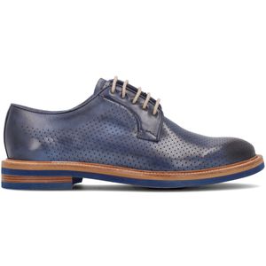 Lace-up perforated in solid color leather