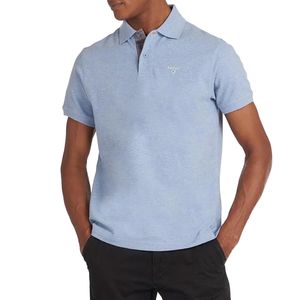 Polo in cotone con stampe tartan nel colletto