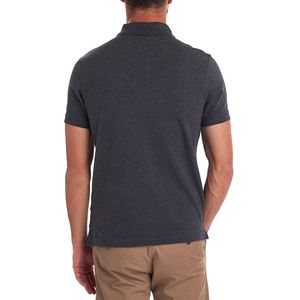 Polo in cotone con stampe tartan nel colletto