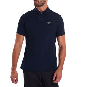 Polo in cotone con stampe tartan nel colletto