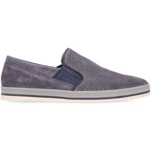 Suede slip-on with perforated insert