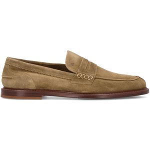 Mocassino in suede con traversina