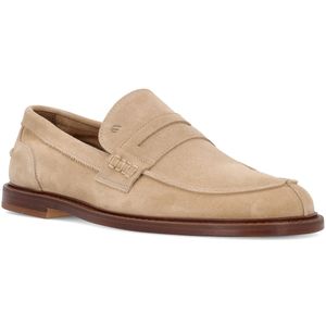 Mocassino in suede con traversina