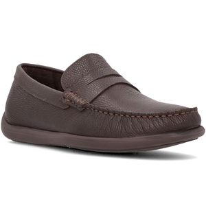 Mocassino in cuoio bottalato con traversina