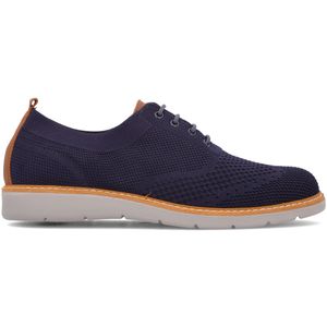 Navy lace-up in stretch fabric