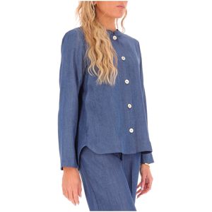 Camicia con scollo rotondo