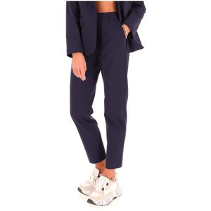 Cotton trousers with elasticated waist