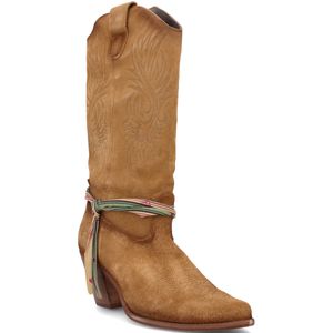 Marvin beige leather Texan ankle boot