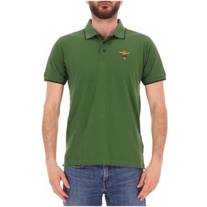 Cotton piqué polo shirt with AM logo