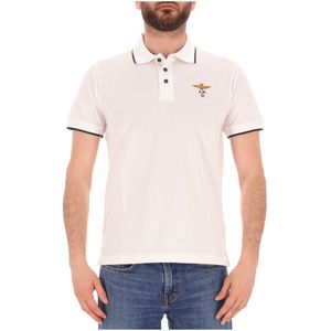 Cotton piqué polo shirt with AM logo