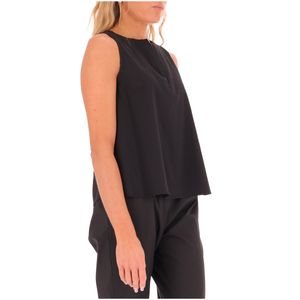 Top in cotone a righe con scollo a V