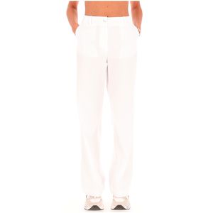 Pantaloni in cotone con zip e bottone