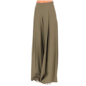 Pantaloni in lino con zip laterale