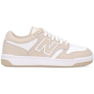 Sneakers 480 bianca e beige