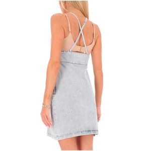 Blue cotton denim dress