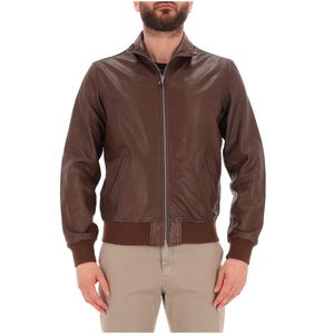 Giacca di pelle Chel con zip