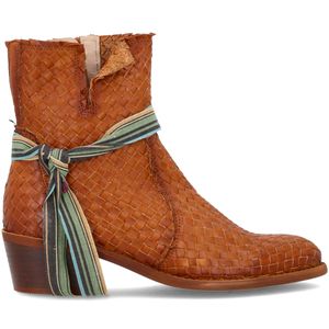Braided Leather Ankle Boot