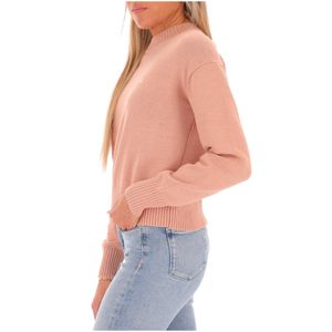 Cotton sweater with logo embroidery