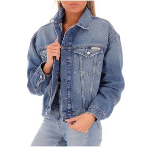 Blue denim cotton jacket