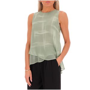 Top verde con zip sul retro