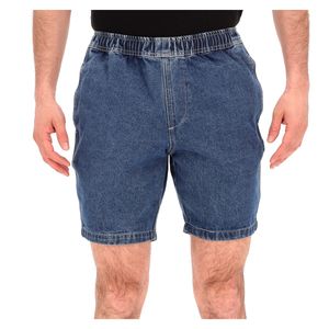 Bermuda in denim con coulisse