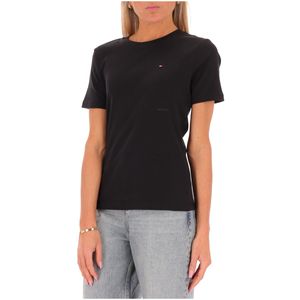 Slim Fit Cotton T-Shirt with Flag