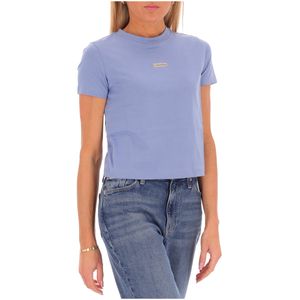 T-shirt in cotone con logo sul petto