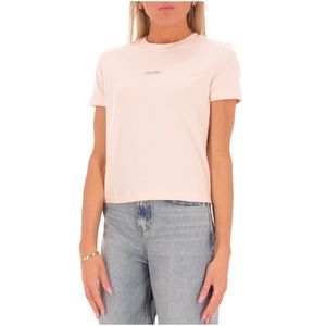 T-shirt in cotone con logo sul petto