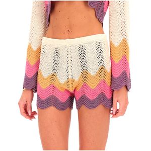 Pantaloncino in pizzo multicolore