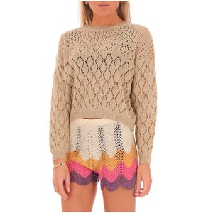 Crewneck sweater with holes