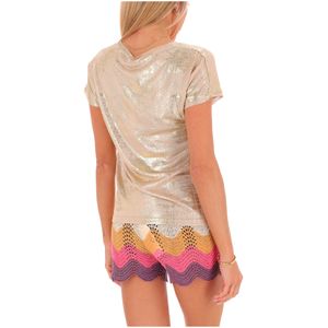 Gold V-neck T-shirt