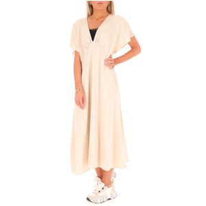Beige dress with rhinestones all over
