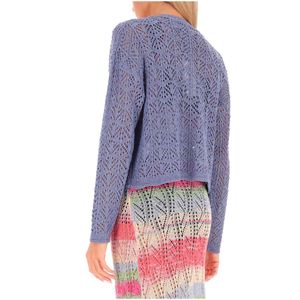 Cardigan corto in pizzo macramé