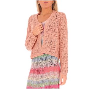Cardigan corto in pizzo macramé