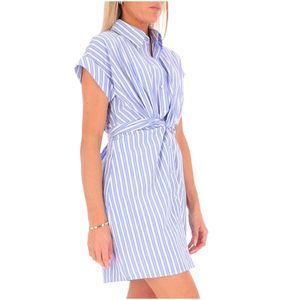 Striped dress with rhinestones all over