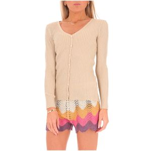 Beige V-Neck Cardigan