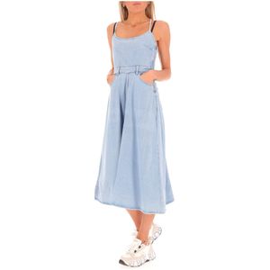 Vestito in denim blu con spalline