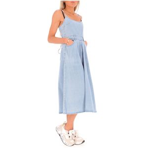 Vestito in denim blu con spalline