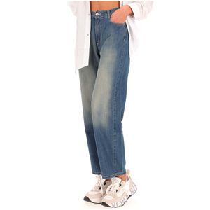 Jeans Baggy in denim slavato