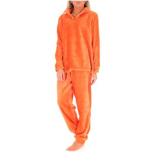 Orange Fleece Pajamas