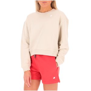 Felpa Loiza beige con logo sul petto