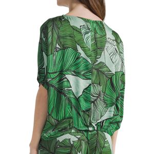 Floral blouse in viscose satin